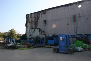 Damage caused by the fire at Environcom's WEEE recycling plant in Grantham